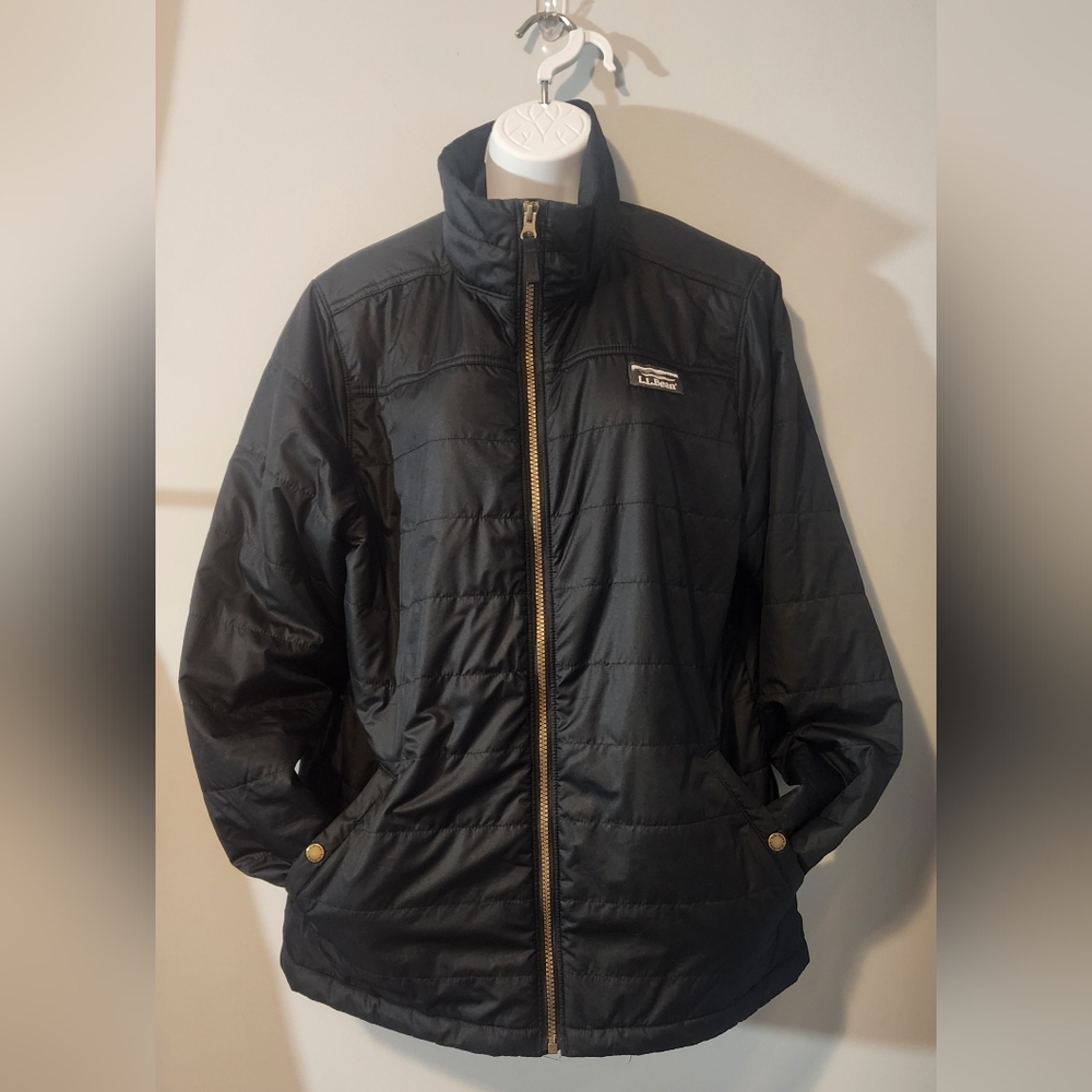 MEN'S LL BEAN JACKET MOUNTAIN CLASSIC PUFFER BLACK MEDIUM 511448
